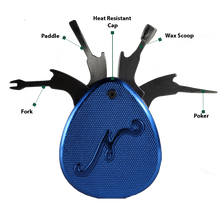 Load image into Gallery viewer, Nuggy Lift Smoking Multi-Tool - 5-in-1 Wax Sculptor Tools, Wax Scoop Spoon, Scraper Paddle, Fork, Smoker's Pick/Poker, and Cover/Cap - Perfect Gifts for Smokers
