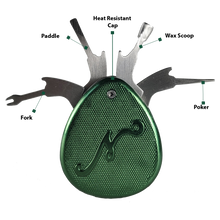 Load image into Gallery viewer, Nuggy Lift Smoking Multi-Tool - 5-in-1 Wax Sculptor Tools, Wax Scoop Spoon, Scraper Paddle, Fork, Smoker's Pick/Poker, and Cover/Cap - Perfect Gifts for Smokers